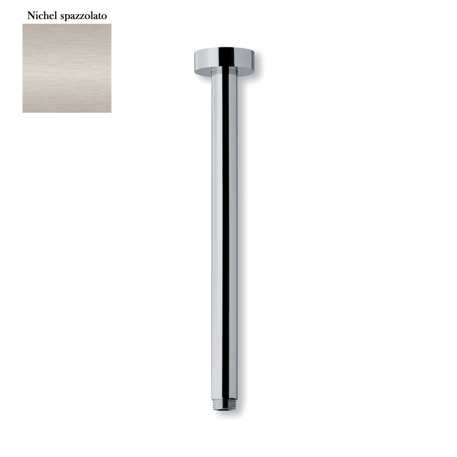 Braccio doccia a soffitto tondo 23mm x 200mm nichel by CeramicStore | Lo specialista del tuo bagno