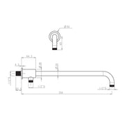 Braccio doccia diametro 20 mm con deviatore in ottone by CeramicStore | Lo specialista del tuo bagno