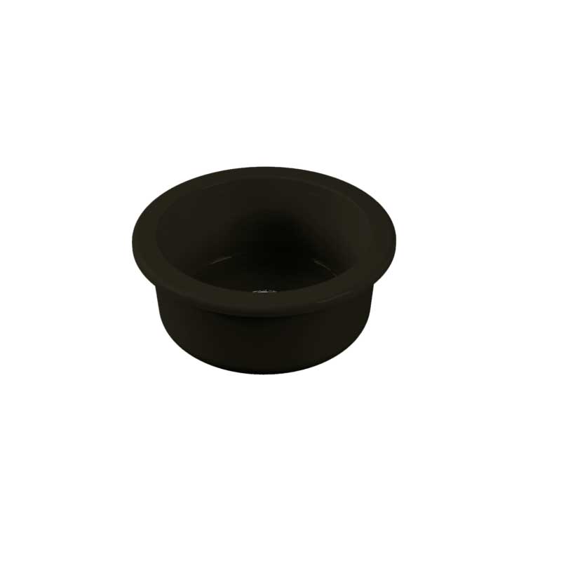 Vasca lavello cucina da incasso soprapiano Rotonda diametro 45 cm in ceramica Nera Lucida Galassia