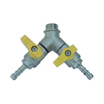 Bolla maschio con valvola a sfera portagomma 1/2 x 14 metano dn 15