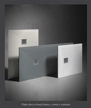 Piatto Doccia quadrato filopavimento 70x70 Grigio in resina effetto pietra Emoji riducibile by CeramicStore | Lo specialista del tuo bagno