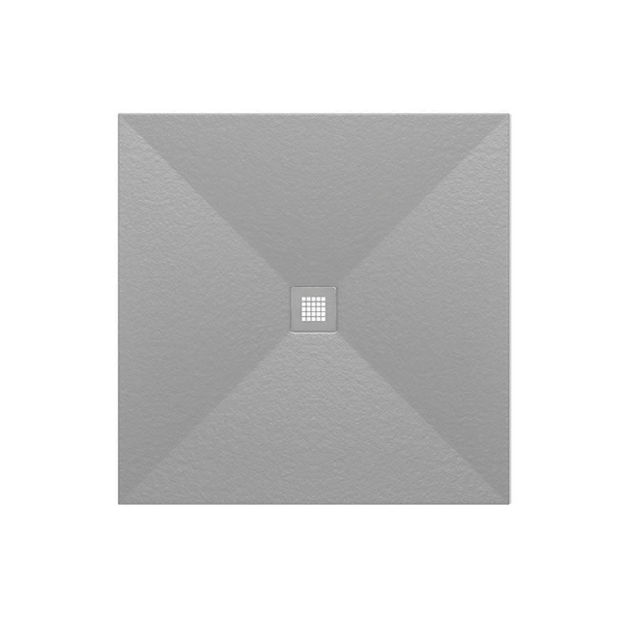 Piatto Doccia quadrato filopavimento 70x70 Grigio in resina effetto pietra Emoji riducibile by CeramicStore | Lo specialista del tuo bagno