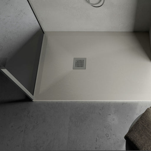 Piatto Doccia filopavimento 90x120 crema in resina effetto pietra Emoji riducibile by CeramicStore | Lo specialista del tuo bagno