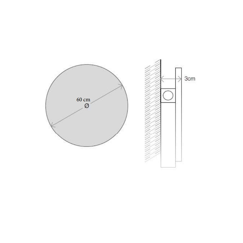 Specchio da parete 'Tondo' con molatura filo lucido - cm à˜ 60 - Koh-i-Noor by CeramicStore | Lo specialista del tuo bagno