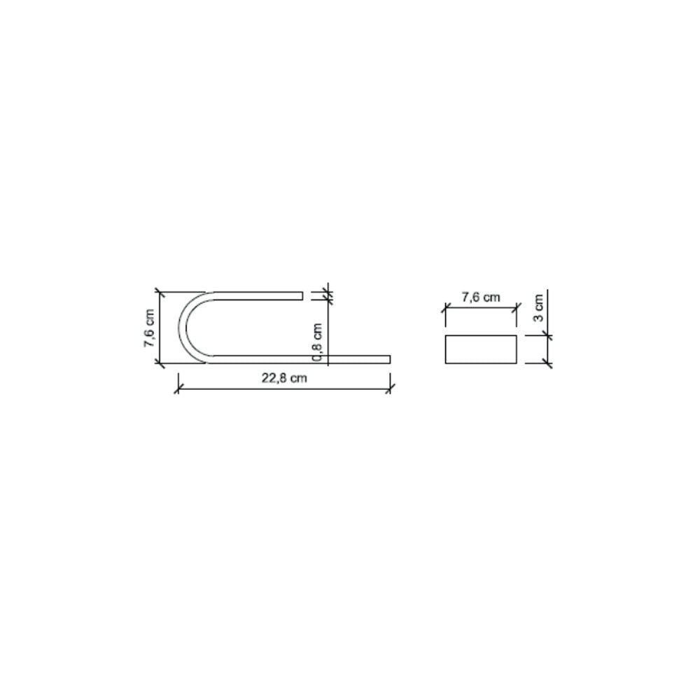 Porta asciugamani da incollo linea 'Materia' in alluminio anodizzato - cm 22,8x7,6x3h - Koh-i-Noor - Bianco by CeramicStore | Lo specialista del tuo bagno