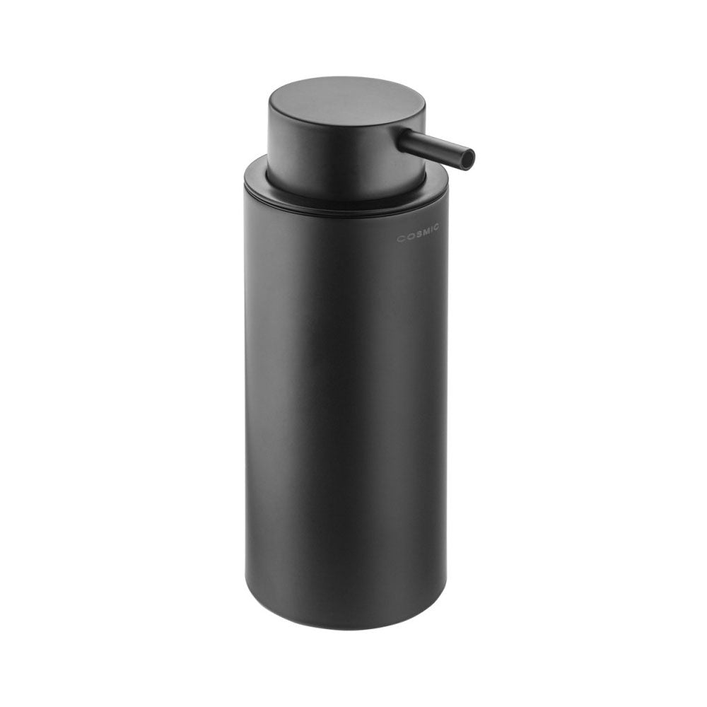 Dispenser sapone da appoggio in ottone verniciato della collezione 'Black & White' by Cosmic - Nero satinato by CeramicStore | Lo specialista del tuo bagno