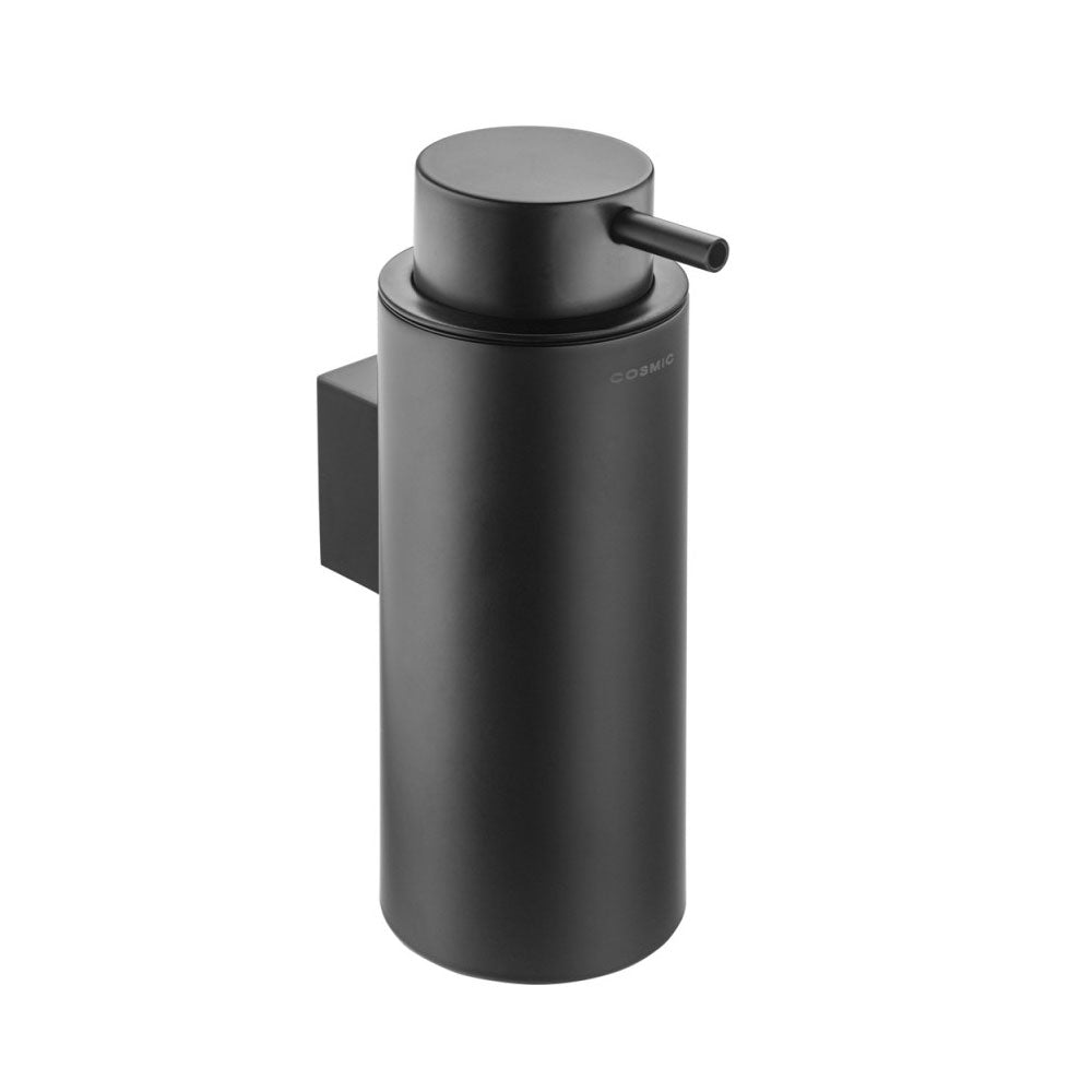 Dispenser sapone a muro in ottone verniciato della collezione 'Black & White' by Cosmic - Nero satinato by CeramicStore | Lo specialista del tuo bagno