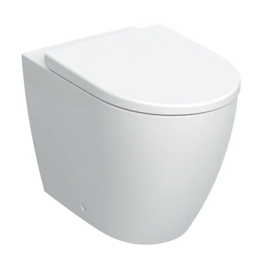 Vaso filomuro Rimless con scarico universale e sedile SoftClose modello Icon di Geberit cm 56