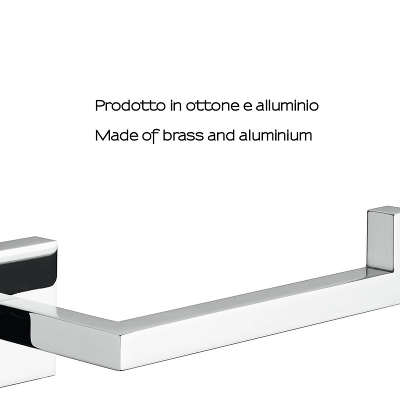 Portarotolo Gedy serie Elba in ottone e alluminio - Cromato