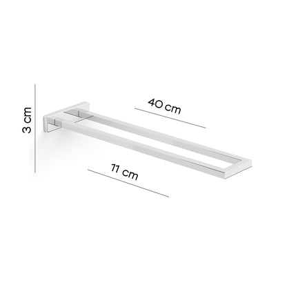 Portasalviette a muro a due braccia Gedy modello Elba - Cromato by CeramicStore | Lo specialista del tuo bagno