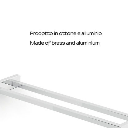 Portasalviette a muro a due braccia Gedy modello Elba - Cromato by CeramicStore | Lo specialista del tuo bagno