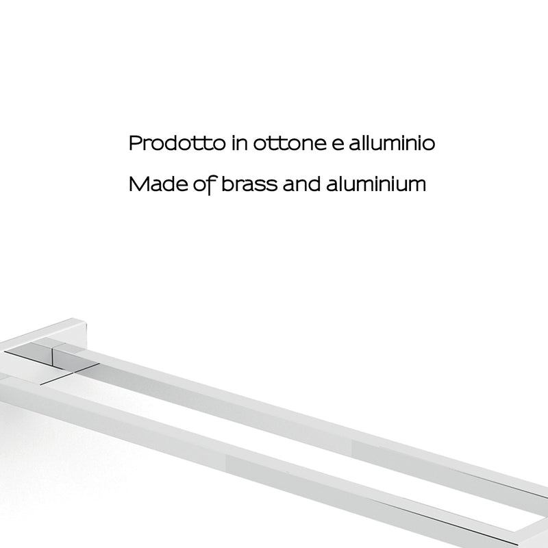 Portasalviette a muro a due braccia Gedy modello Elba - Cromato by CeramicStore | Lo specialista del tuo bagno