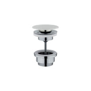 Piletta universale in ottone cromato con tappo in ceramica e meccanismo a pressione Skip-up 2.0 by CeramicStore | Lo specialista del tuo bagno