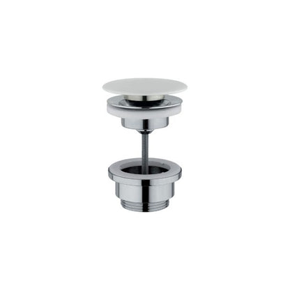 Piletta universale in ottone cromato con tappo in ceramica e meccanismo a pressione Skip-up 2.0 by CeramicStore | Lo specialista del tuo bagno