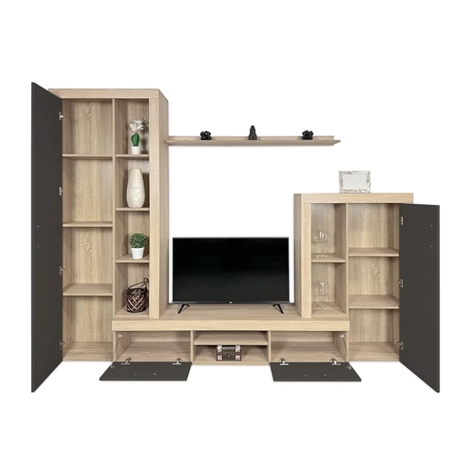 Kit parete living modello Nobel - Naturale/Antracite by CeramicStore | Lo specialista del tuo bagno