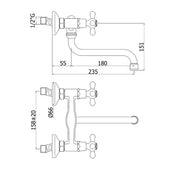 Gruppo lavello a doppia leva cucina a parete serie Iris modello IRV161CR Cromato Paffoni by CeramicStore | Lo specialista del tuo bagno