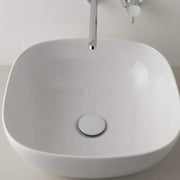 Piletta a scarico libero con tappo in ceramica bianco lucido per lavabi senza troppopieno by CeramicStore | Lo specialista del tuo bagno