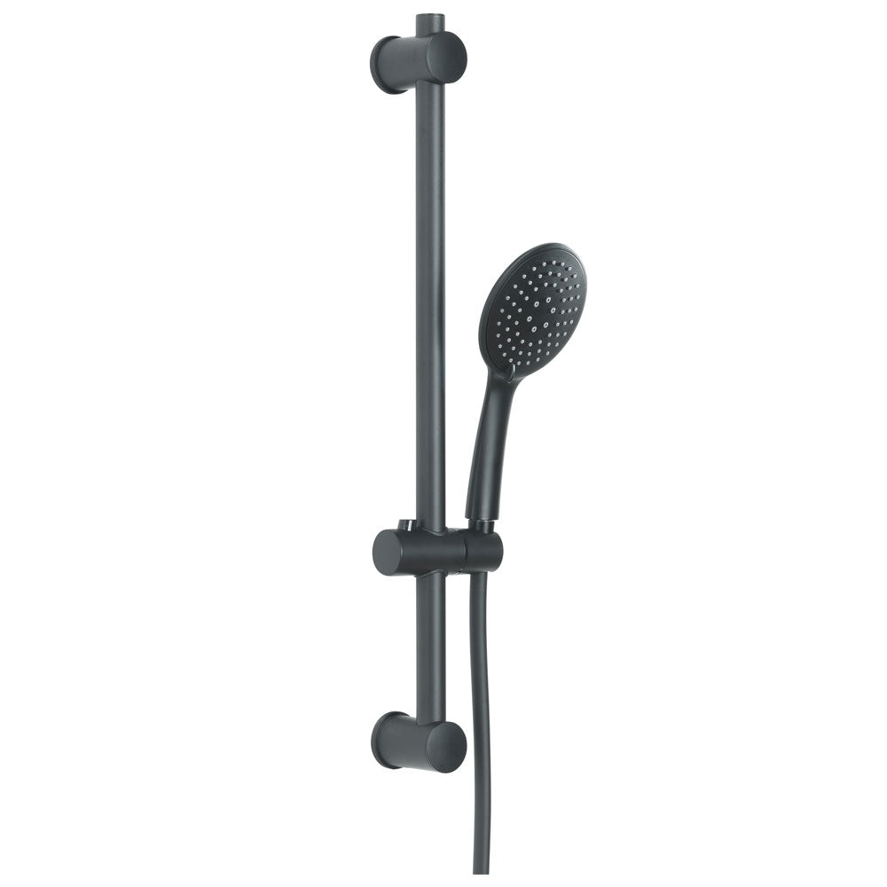 Doccetta 3 getti, asta saliscendi regolabile serie Tech 13 by Gedy - Nero matt by CeramicStore | Lo specialista del tuo bagno