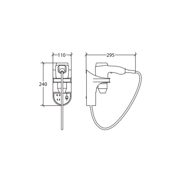 Lineabeta Asciugacapelli Nero Da Fissare A Parete - 1600W by CeramicStore | Lo specialista del tuo bagno