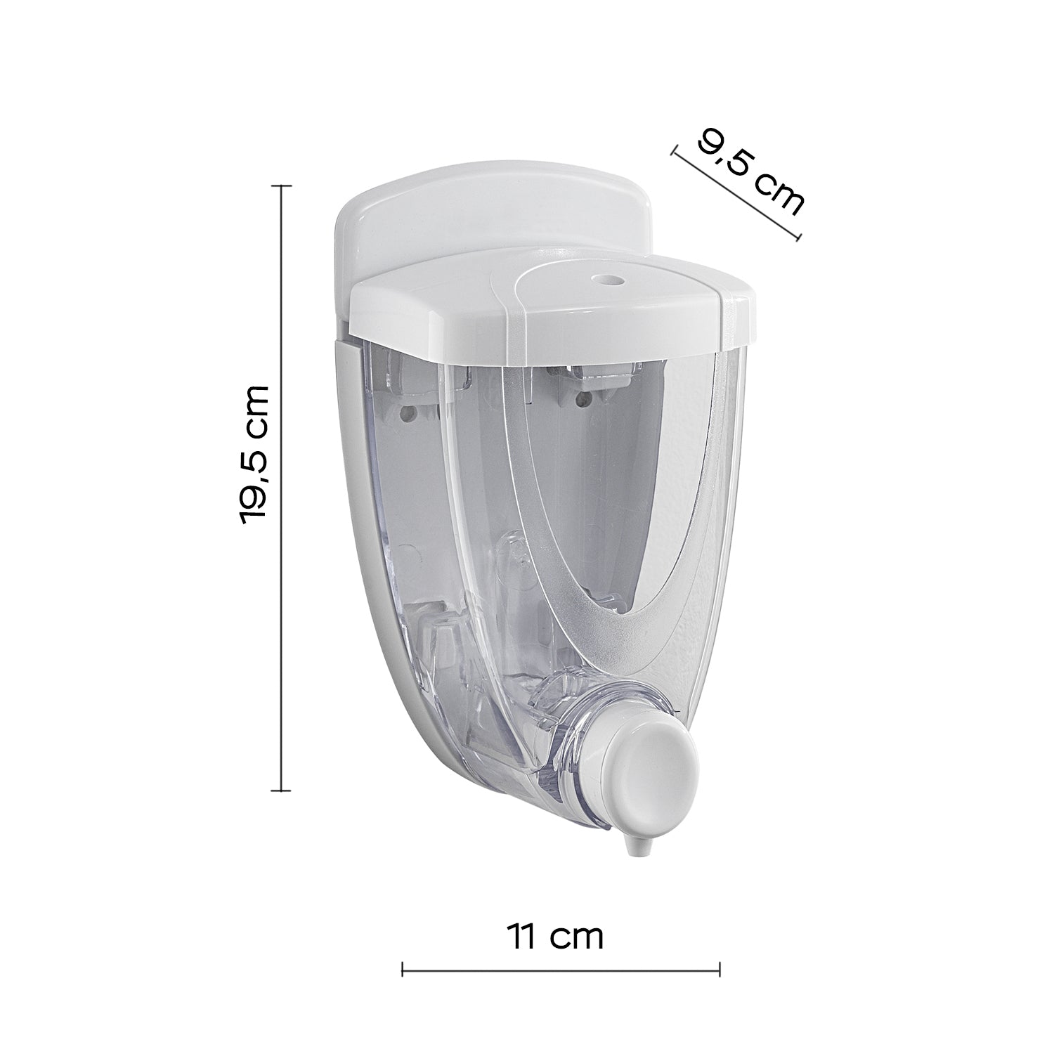 Distributore sapone a parete Gedy modello Torpedo da 600 ml - Bianco by CeramicStore | Lo specialista del tuo bagno