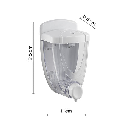 Distributore sapone a parete Gedy modello Torpedo da 600 ml - Bianco by CeramicStore | Lo specialista del tuo bagno