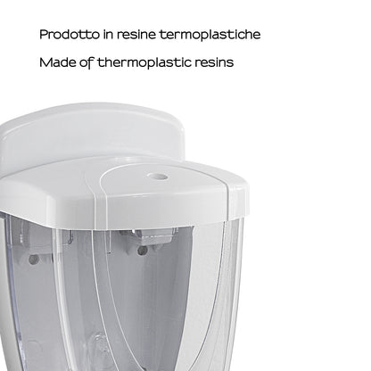 Distributore sapone a parete Gedy modello Torpedo da 600 ml - Bianco by CeramicStore | Lo specialista del tuo bagno