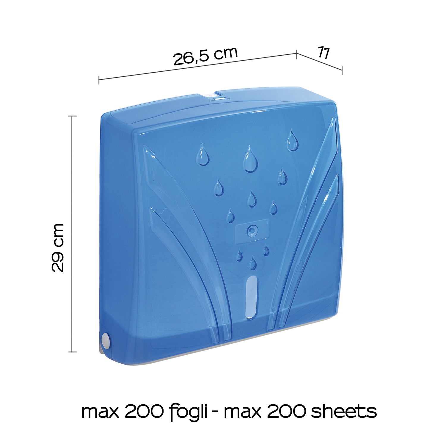 Gedy Distributore Salviette - Capacità 200 Fogli Azzurro by CeramicStore | Lo specialista del tuo bagno