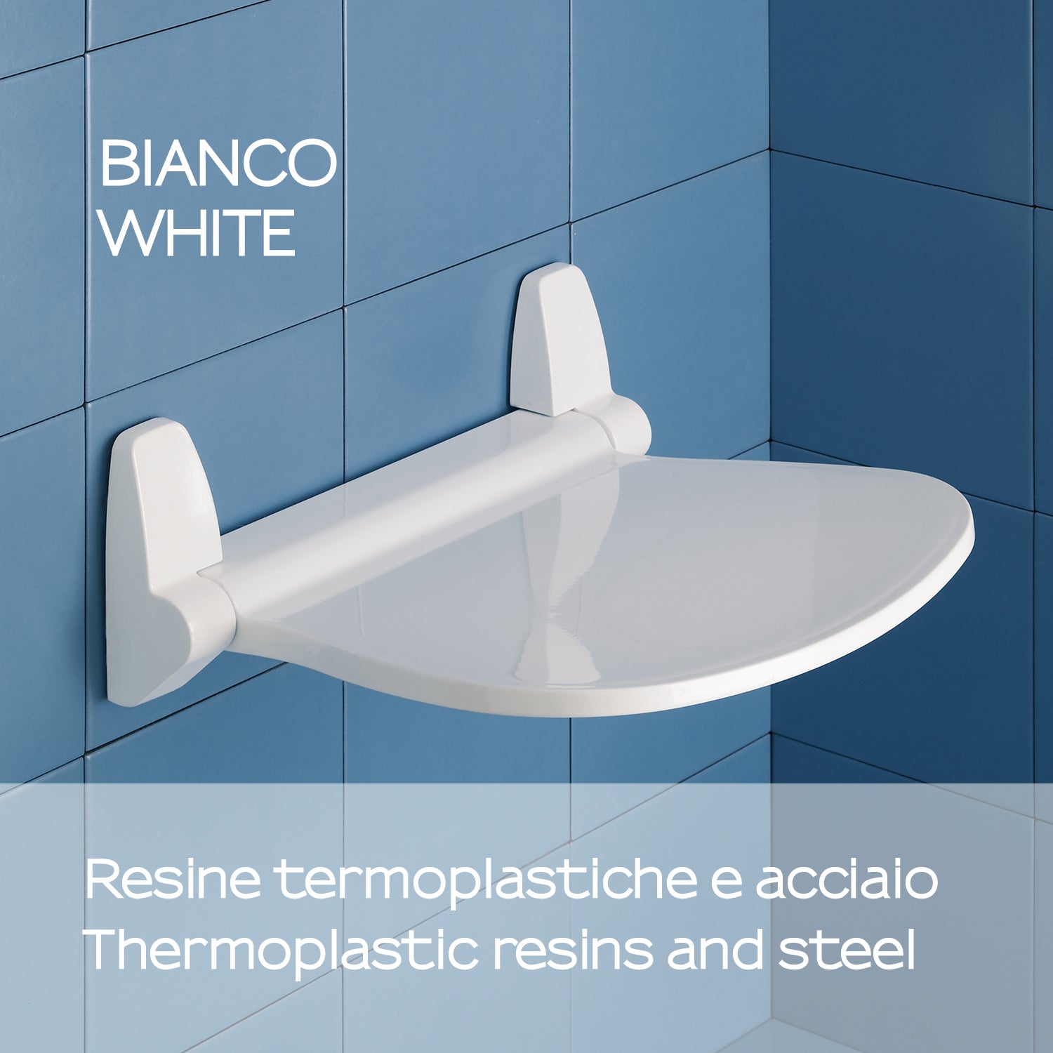 Sedile ribaltabile per doccia Gedy modello Sound di Gedy - Bianco by CeramicStore | Lo specialista del tuo bagno