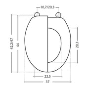 Copriwater universale di Gedy modello Smeraldo - Bianco