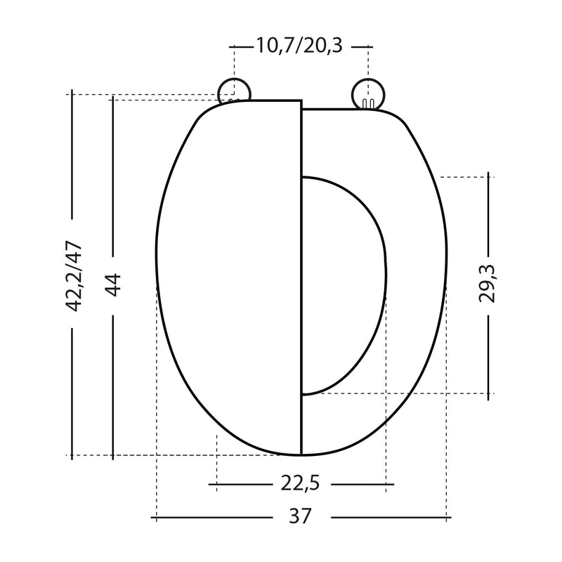 Copriwater universale di Gedy modello Smeraldo - Bianco