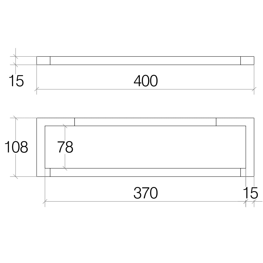 Porta Asciugamani a Muro in acciaio inox verniciato bianco misura cm 40 Lineabeta by CeramicStore | Lo specialista del tuo bagno