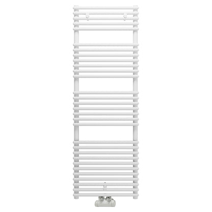 Termoarredo idraulico modello Catania di Lazzarini 1450x600 con attacchi centrali 50 mm - Bianco by CeramicStore | Lo specialista del tuo bagno
