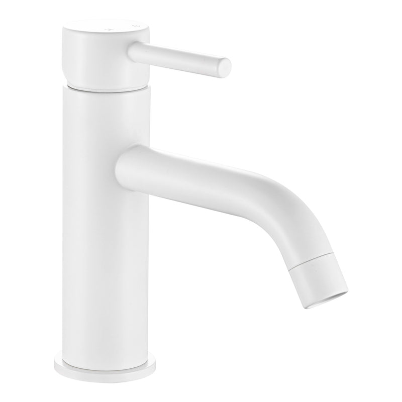 Coppia di miscelatori per lavabo e bidet serie Moon in ottone bianco opaco by CeramicStore | Lo specialista del tuo bagno