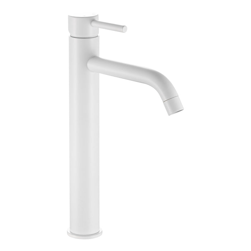 Coppia di miscelatori per lavabo alto e bidet serie Moon in ottone bianco opaco by CeramicStore | Lo specialista del tuo bagno