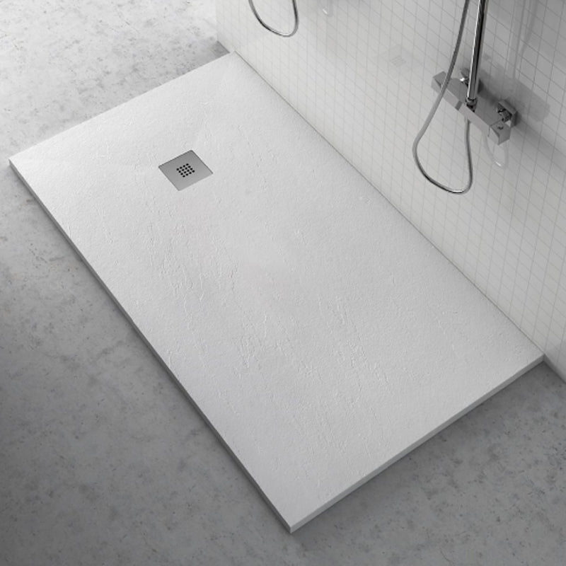 Piatto Doccia filo pavimento 90x155 x H 2,5 cm Easy effetto ardesia - Bianco by CeramicStore | Lo specialista del tuo bagno