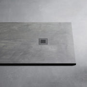 Piatto Doccia 100x170 effetto Ardesia realizzato in marmo resina Relax Design Rocky - Cemento by CeramicStore | Lo specialista del tuo bagno