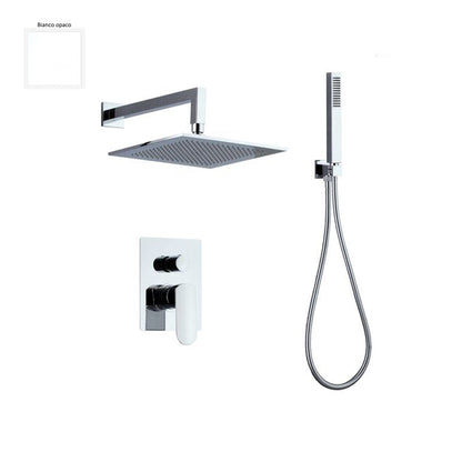Set doccia composto da soffione Parigi, doccia e flessibile e deviatore 2vie bianco by CeramicStore | Lo specialista del tuo bagno