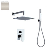 Set doccia composto da soffione Parigi, doccia e flessibile e deviatore 2vie nichel by CeramicStore | Lo specialista del tuo bagno