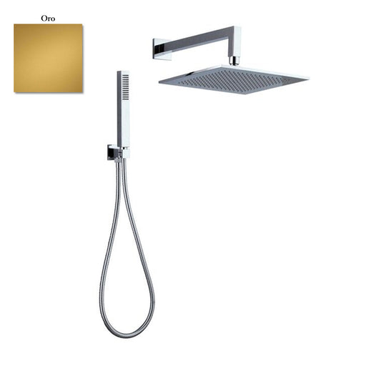 Set doccia composto da soffione Parigi, doccia e flessibile oro by CeramicStore | Lo specialista del tuo bagno