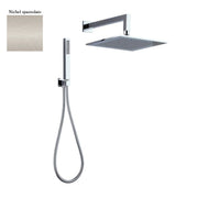 Set doccia composto da soffione Parigi, doccia e flessibile nichel by CeramicStore | Lo specialista del tuo bagno