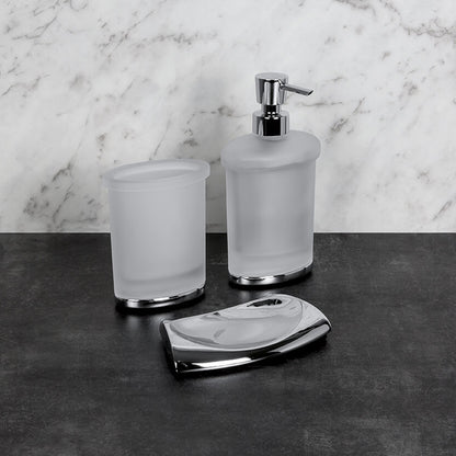 Porta bicchiere in vetro e ottone d'appoggio collezione Land di Colombo Design by CeramicStore | Lo specialista del tuo bagno