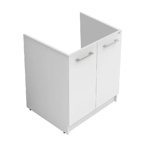 Mobile sottolavatoio revine bianco con asse bianco lxpxh 75x61x81 cm
