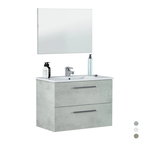 Mobile bagno sospeso aruba da montare cm 57 x 80 x 45 bianco laccato