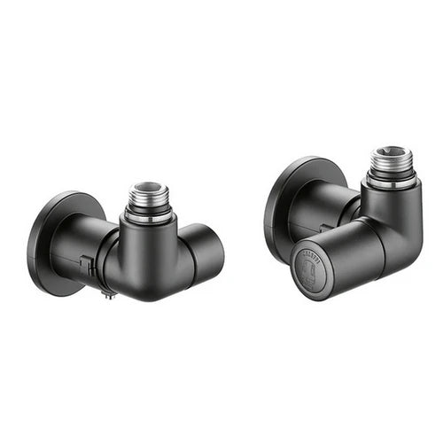 Valvola termostatizzabile detentore doppia squadra nero versione dx 1/2 23 p. 1 5 nero