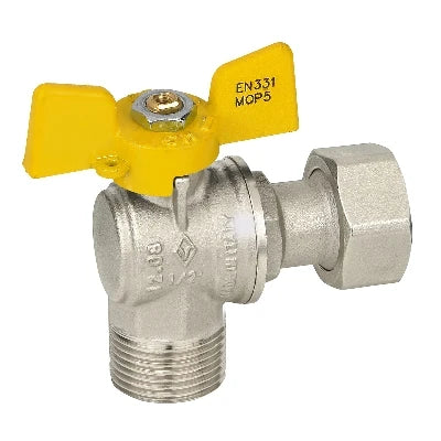 Valvola a sfera gas maschio / dado mobile 3/4 x 3/4 dn 15