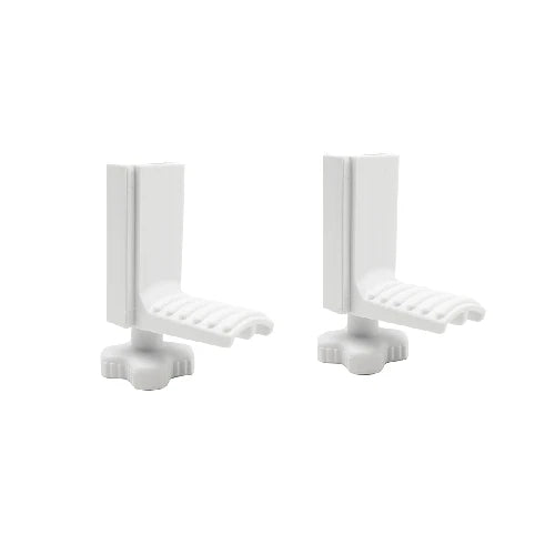 Kit 2 staffe e 2 viti per bloccaggio ciambella bianco