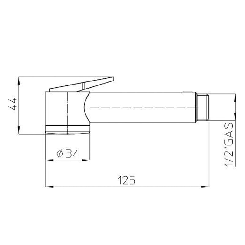 Doccia idrogetto wc con pulsante idroscopino per pulizia sanitari in ABS modello Paloma di Bossini by CeramicStore | Lo specialista del tuo bagno