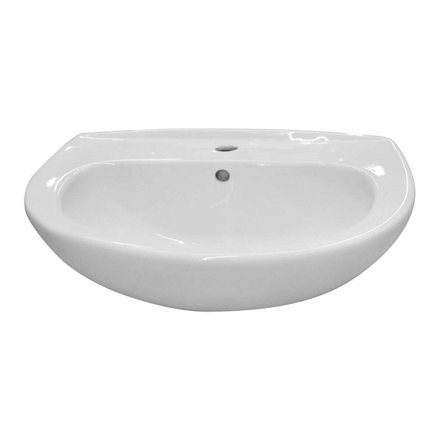 Lavabo sospeso modello Tris Gravena misure cm 45x36 in ceramica bianca lucida. Con foro troppopieno. by CeramicStore | Lo specialista del tuo bagno