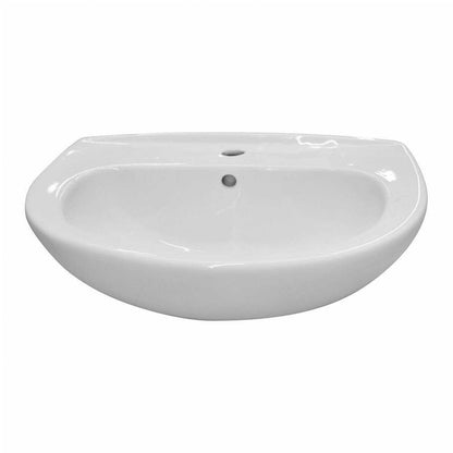 Lavabo sospeso modello Tris Gravena misure cm 45x36 in ceramica bianca lucida. Con foro troppopieno. by CeramicStore | Lo specialista del tuo bagno