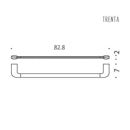 Porta salvietta 82.6cm in ottone nero collezione Trenta di Colombo Design by CeramicStore | Lo specialista del tuo bagno